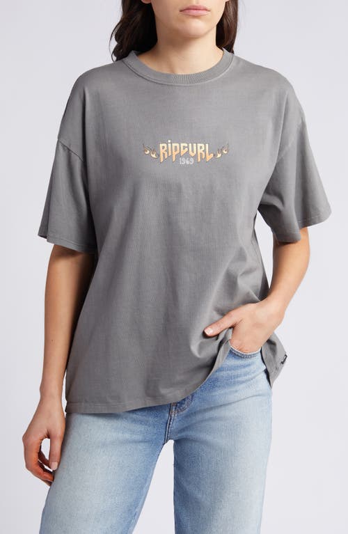 Rip Curl Tour Heritage Oversize Logo Graphic T-Shirt Charcoal at Nordstrom,