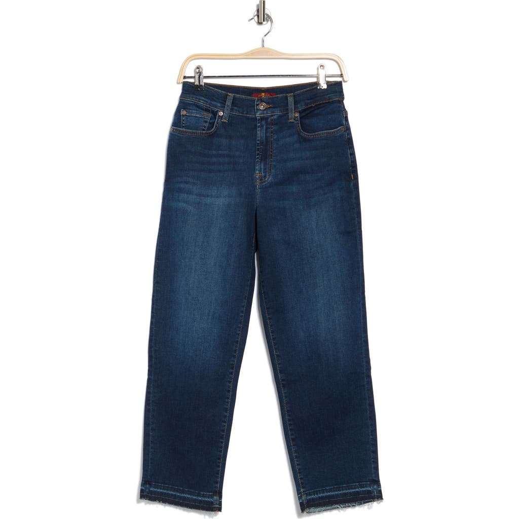 7 For All Mankind Fray Hem Modern Straight Leg Jeans In Freesia