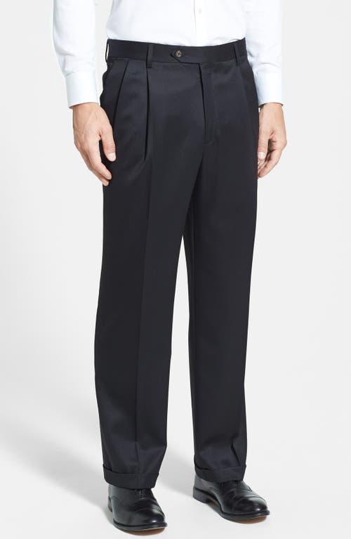 Berle Pleated Classic Fit Wool Gabardine Dress Pants at Nordstrom