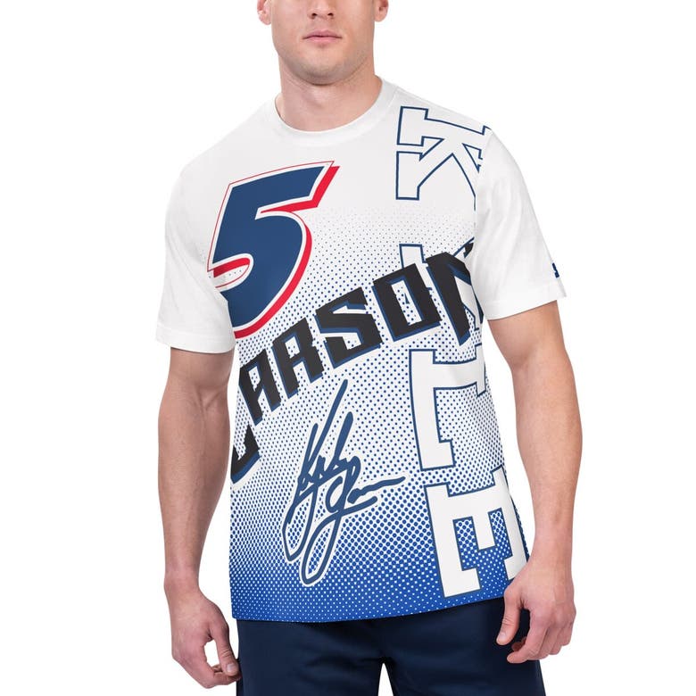 Shop Starter White Kyle Larson Extreme Lineman Graphic T-shirt