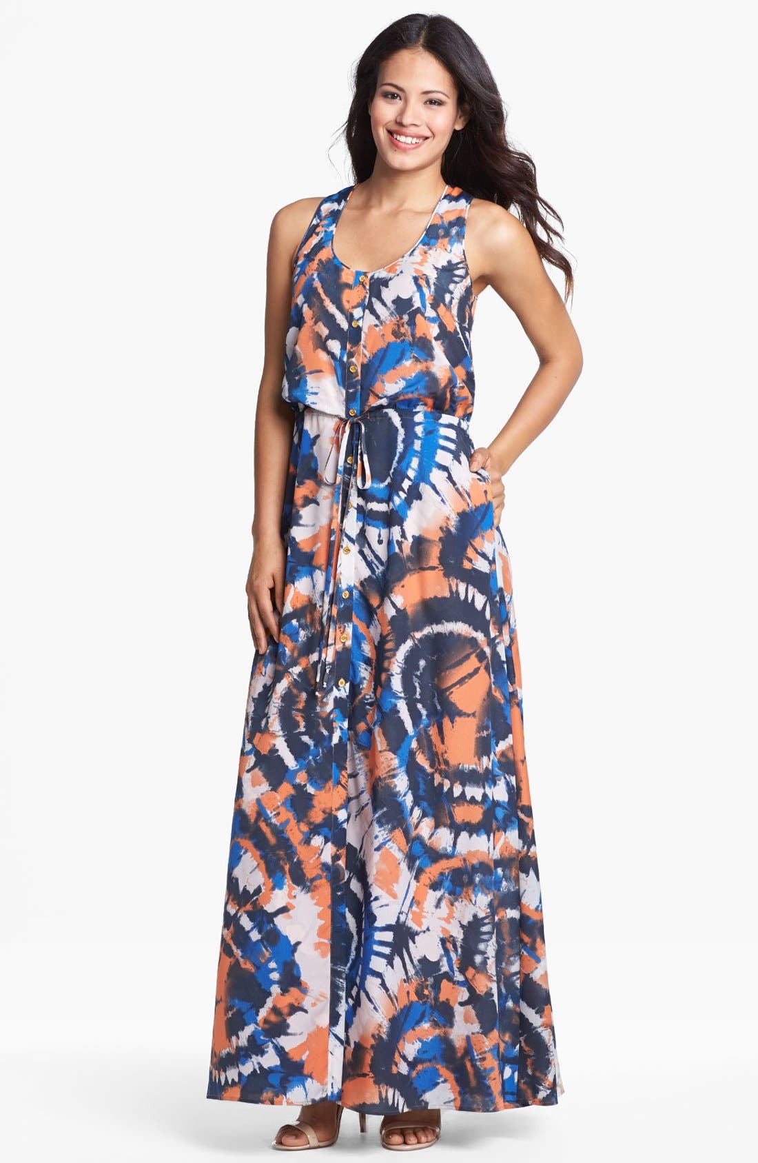 Vince Camuto Print Sleeveless Maxi Dress | Nordstrom