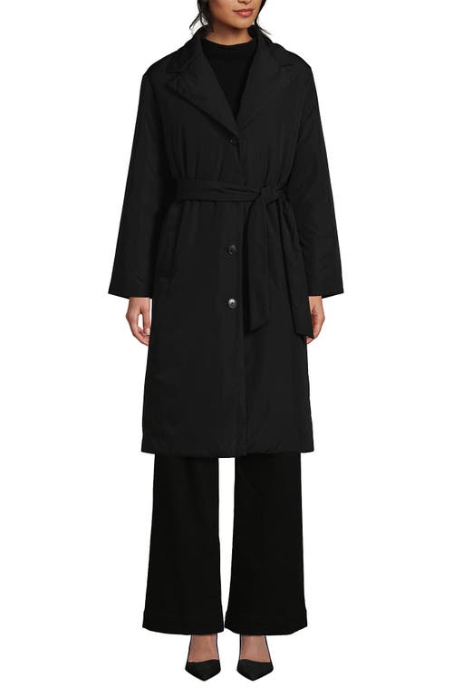 Shop Lands' End Insulated Commuter Trench Coat In Black