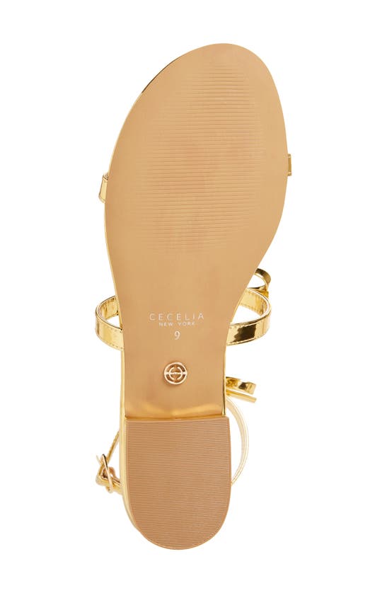 Shop Cecelia New York Anna Strappy Sandal In Dark Gold