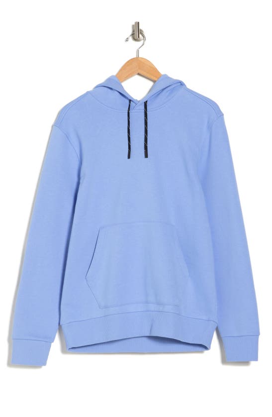 Shop Z By Zella Freeform Cotton Blend Fleece Hoodie In Blue Hydrangea