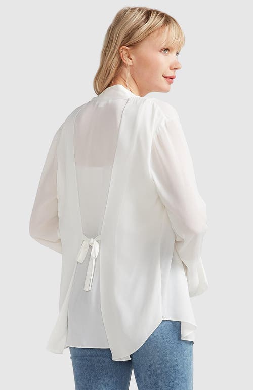 Belle & Bloom Sheer Genius Lightweight Blazer In White