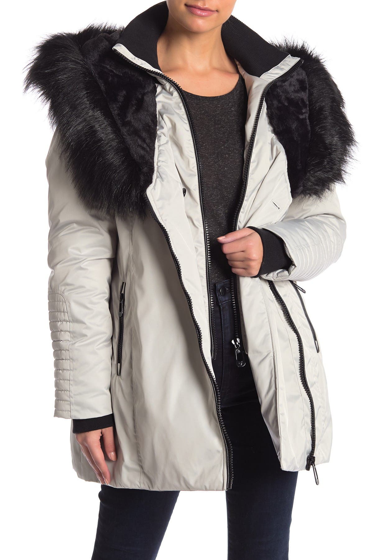 real fur trimmed hooded coats