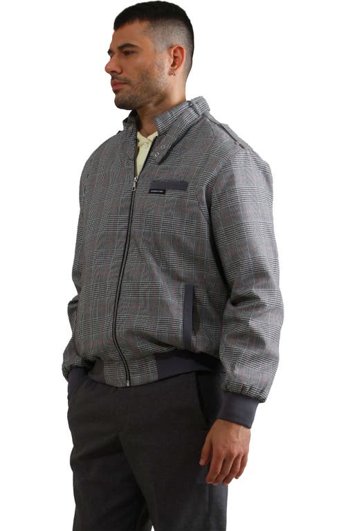 Shop Members Only Anderson Glen Plaid Iconic Racer Jacket In Grey Print