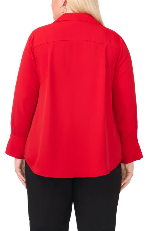 Shop Halogenr Halogen(r) Johnny Collar Top In Ultra Red