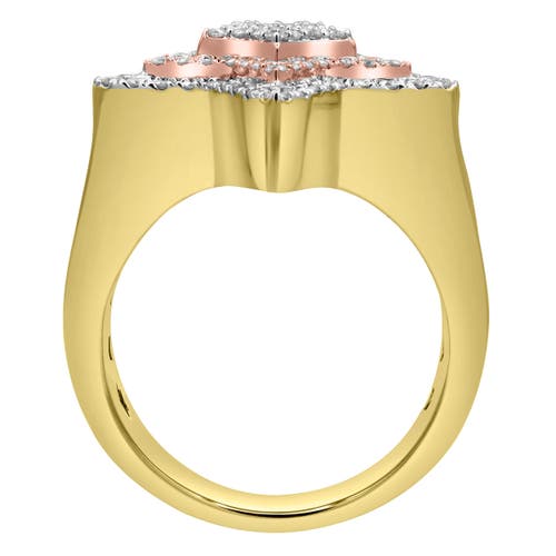 Luvmyjewelry Star Studded Bling 14k Yellow Gold Two Tone  Star Ring In 14k Yellow Gold