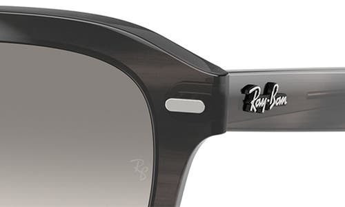 Shop Ray Ban Ray-ban Erik 53mm Gradient Square Sunglasses In Striped Grey