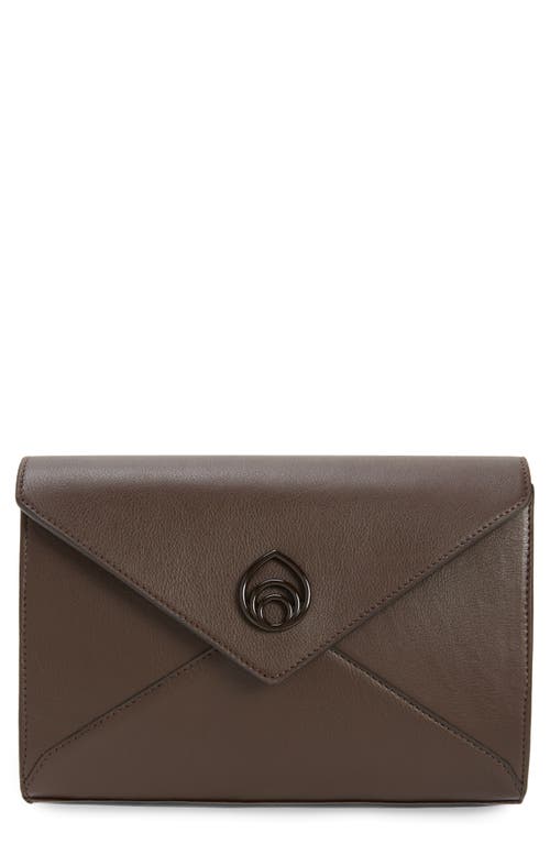 Brother Vellies Love Letter Leather Clutch in Espresso
