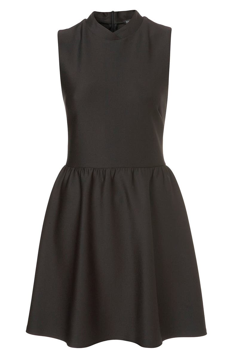 Topshop 'Scooby' High Neck Fit & Flare Dress | Nordstrom