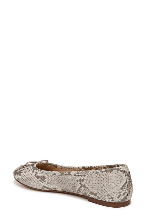Sam Edelman Felicia Luxe Ballet Flat Sandshell Python In Roccia