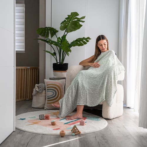 Comfy Cubs Muslin Swaddle Blankets, 4 Pack In Green