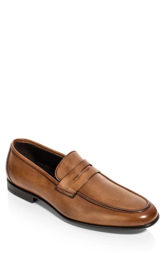To Boot New York Portofino Leather Penny Loafer In Crust Tabacco Ant