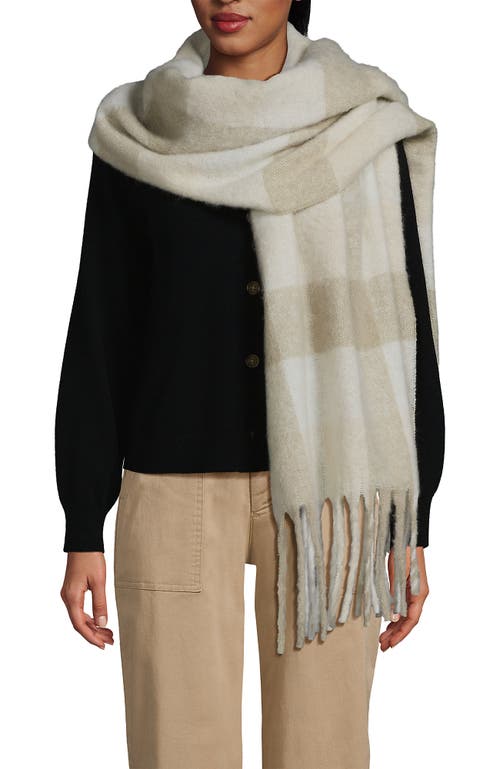 Lands' End Brushed Blanket Scarf In Neutral