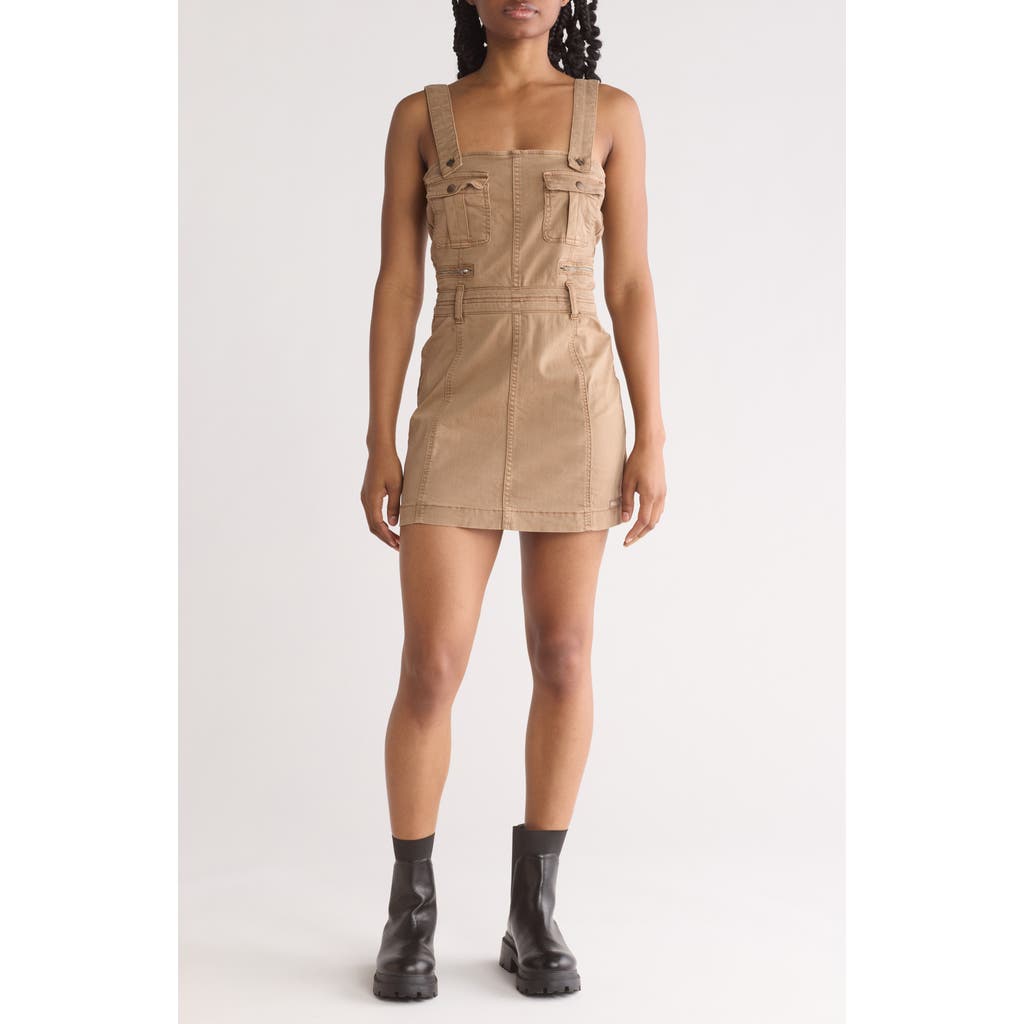 Bdg Urban Outfitters Sleeveless Utility Minidress In Chocolate