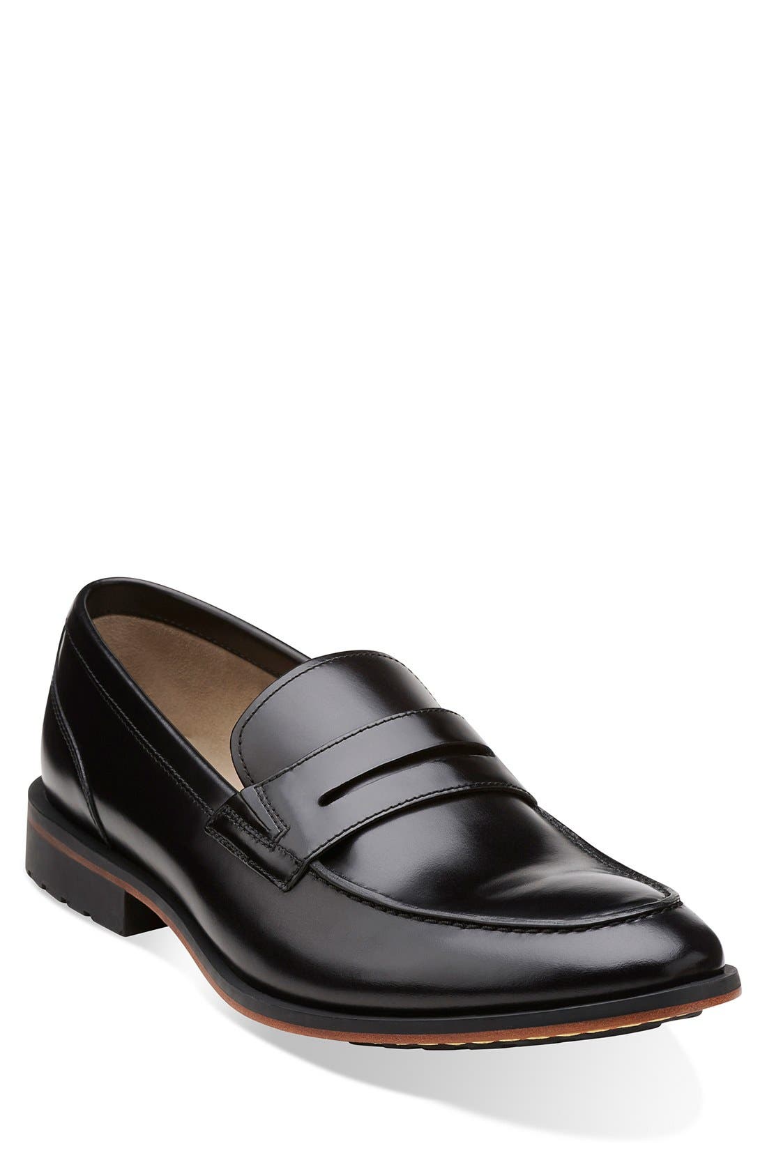 clarks penny loafers