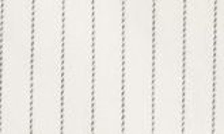 Shop Frame Pinstripe Double Breasted Cotton & Linen Blazer In Cream Multi