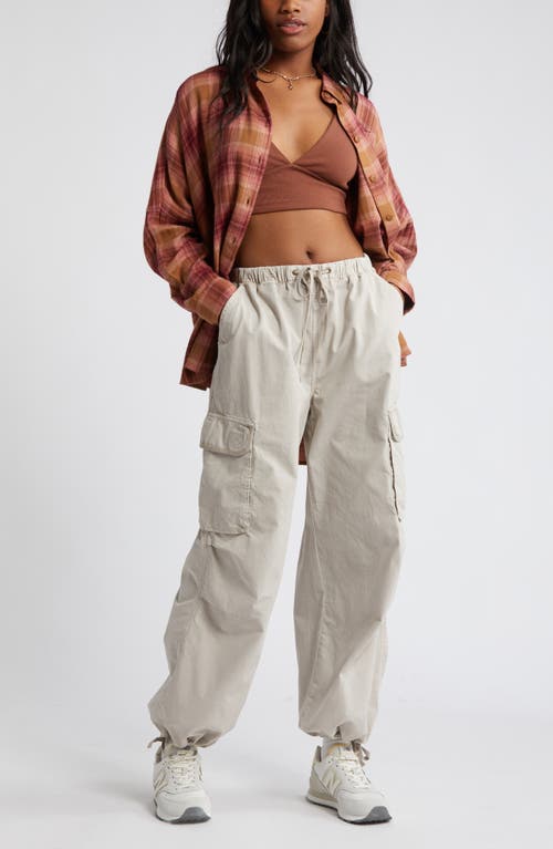 Shop Bp. Parachute Cotton Cargo Pants In Beige Pumice