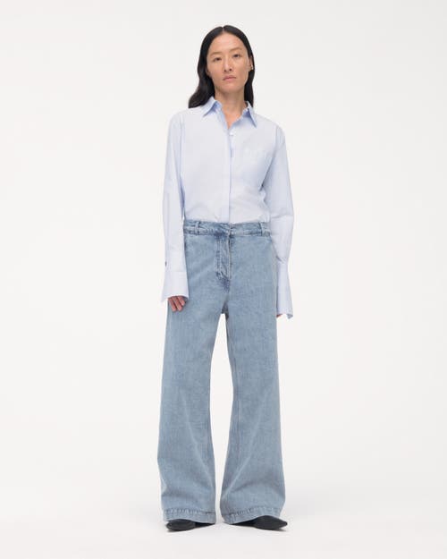 Another Tomorrow Carpenter Denim Pant In Light Blue Wash