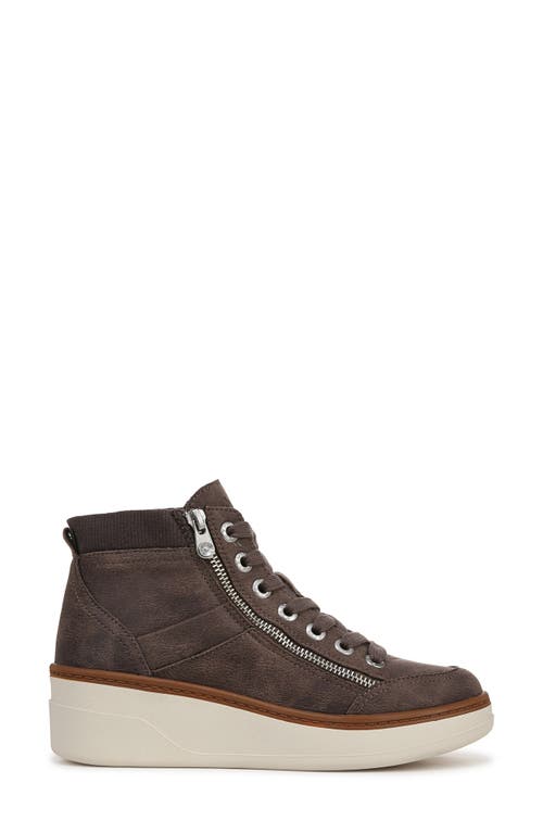 Blowfish Footwear Camden Wedge Sneaker In Grey Microsuede