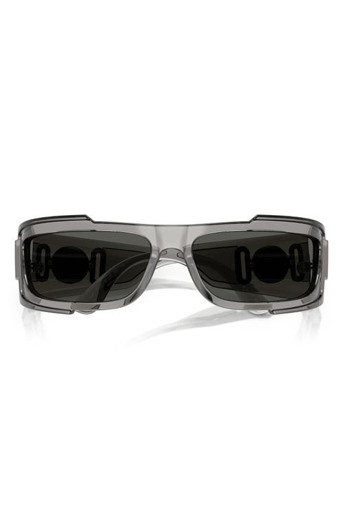 Versace 67mm Rectangular Sunglasses In Grey
