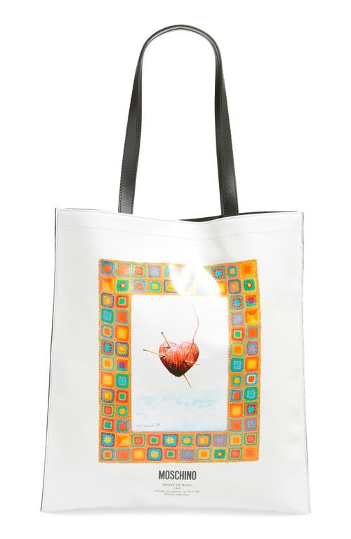 Heart of Wool Leather Shopper in A8888 Fantasy Print