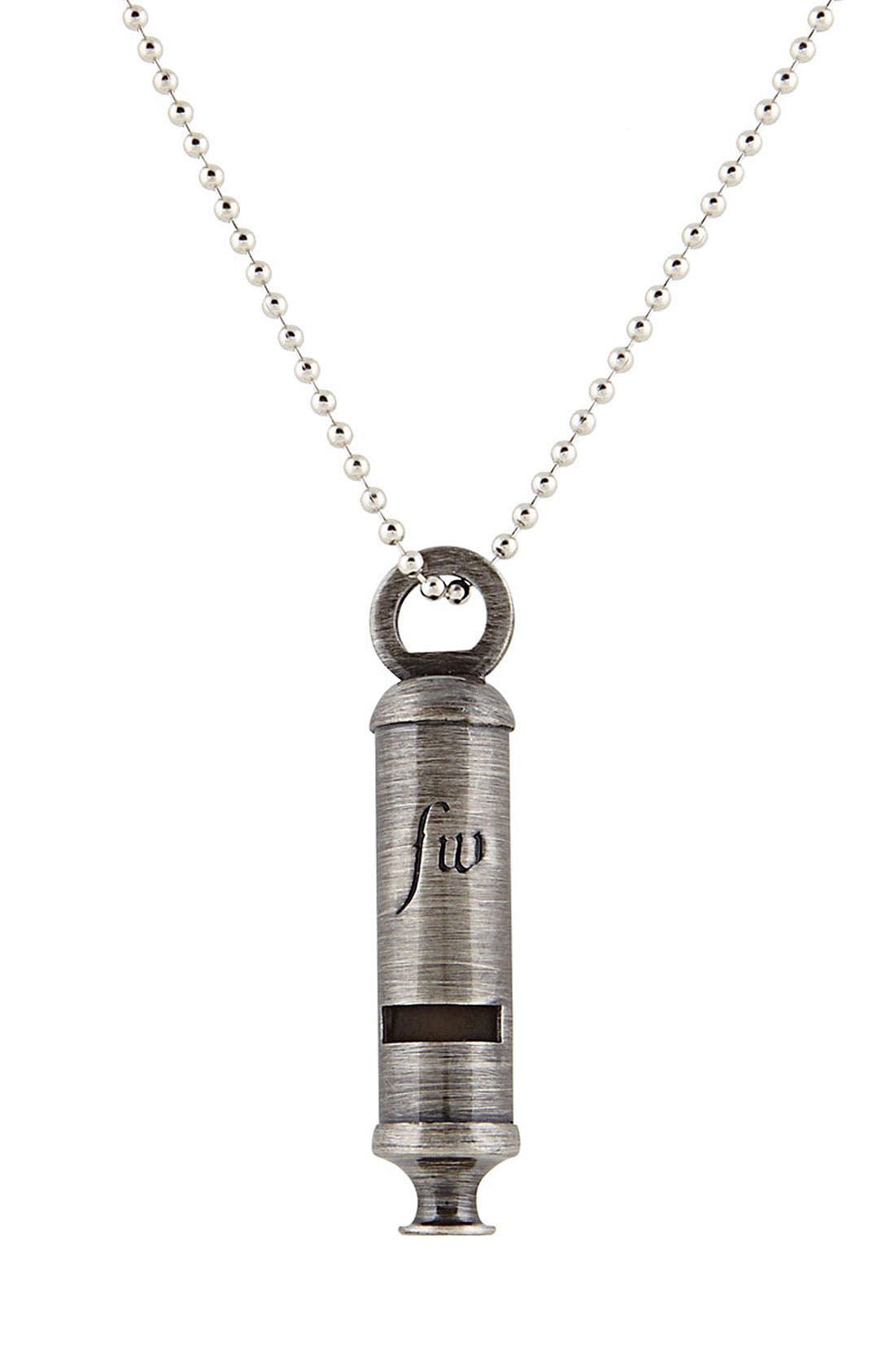 Falling Whistles Color Brushed Silver Whistle Necklace Nordstrom