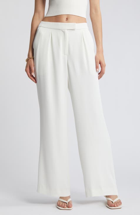 Women's Ivory Wide-Leg Pants | Nordstrom