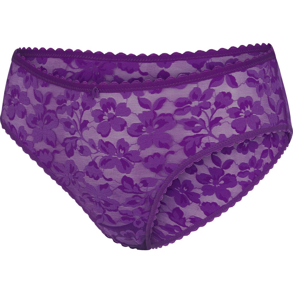 Savage X Fenty Lavish Lace Hipster Briefs In Purple Gem