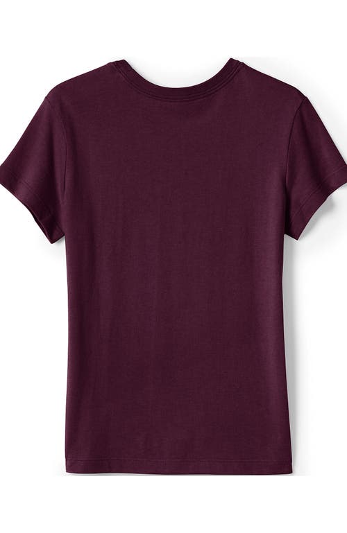 Shop Lands' End School Uniform Girls Short Sleeve Essential T-shirt In Burgundy