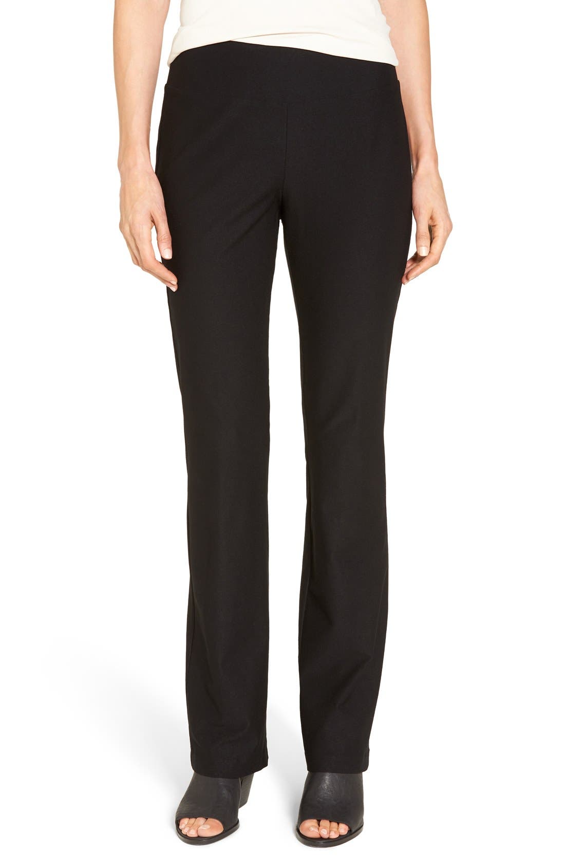 Eileen Fisher Washable Stretch Crepe Bootcut Pants Nordstrom