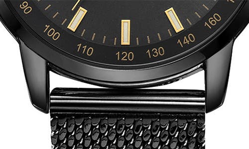 Perry Ellis Solar Powered 3-hand Quartz Mesh Strap Watch, 41mm In Gunmetal
