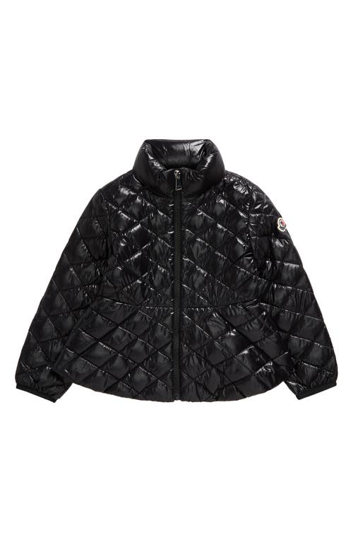 Shop Moncler Kids' Barive Diamond Quilted Down Jacket In Black