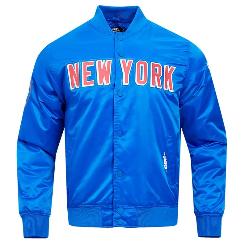 Shop Pro Standard Blue New York Rangers Classic Satin Full-snap Jacket