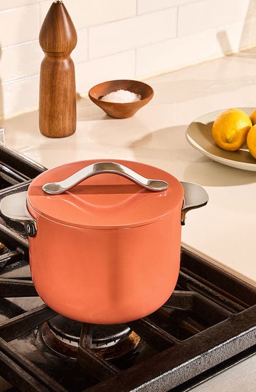 Caraway Nonstick Ceramic Petite 2-quart Cooker With Lid In Perracotta