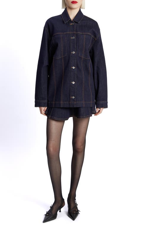 Bardot Keely Oversize Denim Jacket In Dark