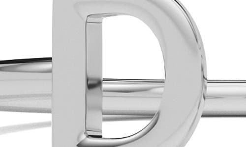 Hautecarat Lab Grown Diamond Letter Ring In 18k White Gold - D
