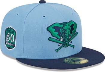 Oakland Athletics New Era Spring Color Two-Tone 59FIFTY Fitted Hat -  Cream/Light Blue
