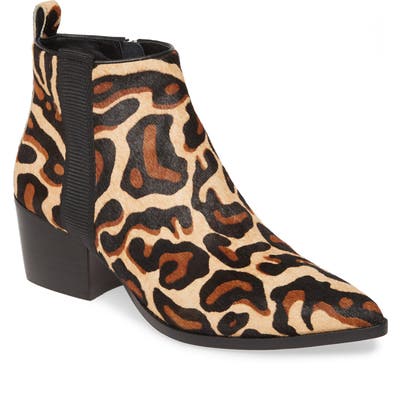 Linea Paolo Sevilla Ii Genuine Calf Hair Bootie- Brown