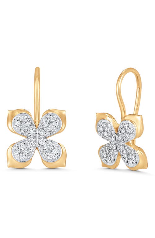 Sara Weinstock Lierre Diamond Petal Drop Earrings in White Gold