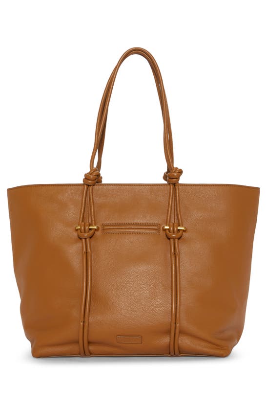 Shop Vince Camuto Lynne Leather Tote In Aged Rum Indpeb