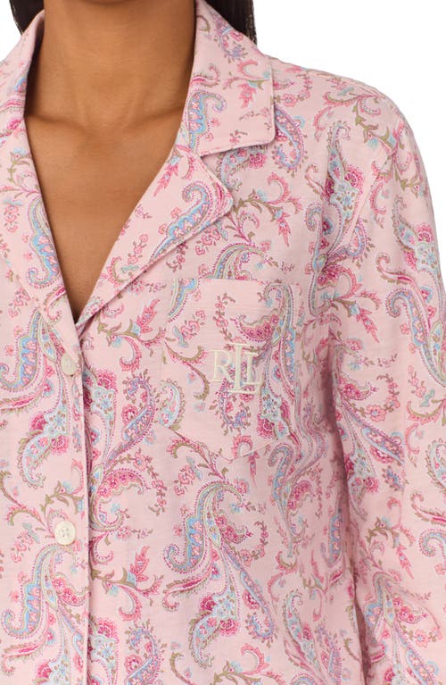 Shop Lauren Ralph Lauren Floral Pajamas In Peach Print