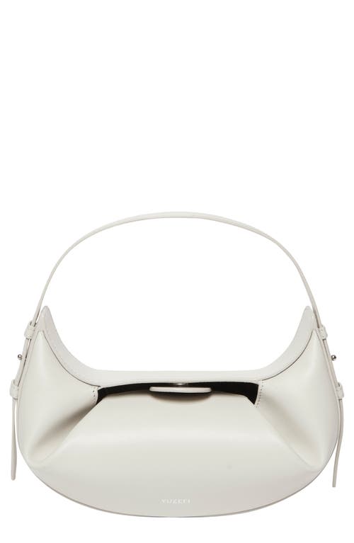 Yuzefi Mini Fortune Cookie Leather Bag in Off White