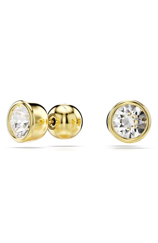 Shop Swarovski Imber Crystal Stud Earrings In Gold