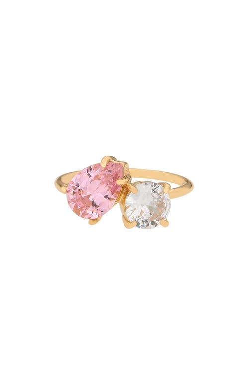 Cubic Zirconia Statement Ring in Pink
