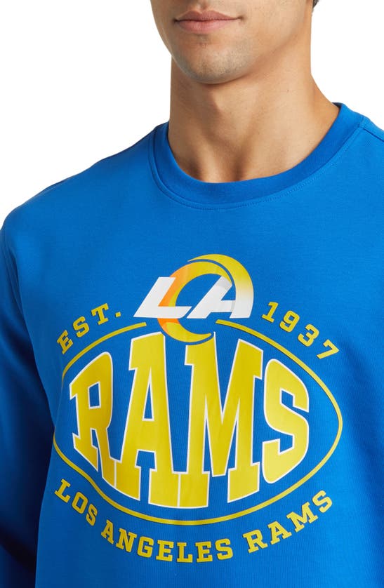 Shop Hugo Boss X Nfl Crewneck Sweatshirt In Los Angeles Rams Bright Blue