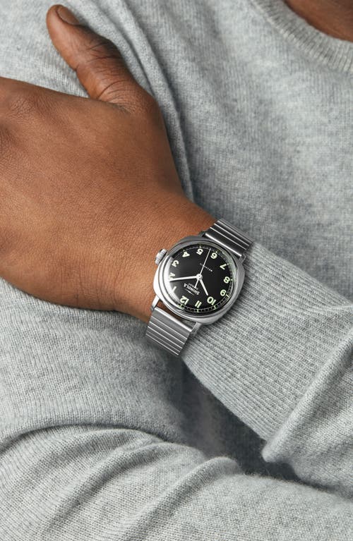 Shinola Mechanic Bracelet Watch, 39mm In Black/silver