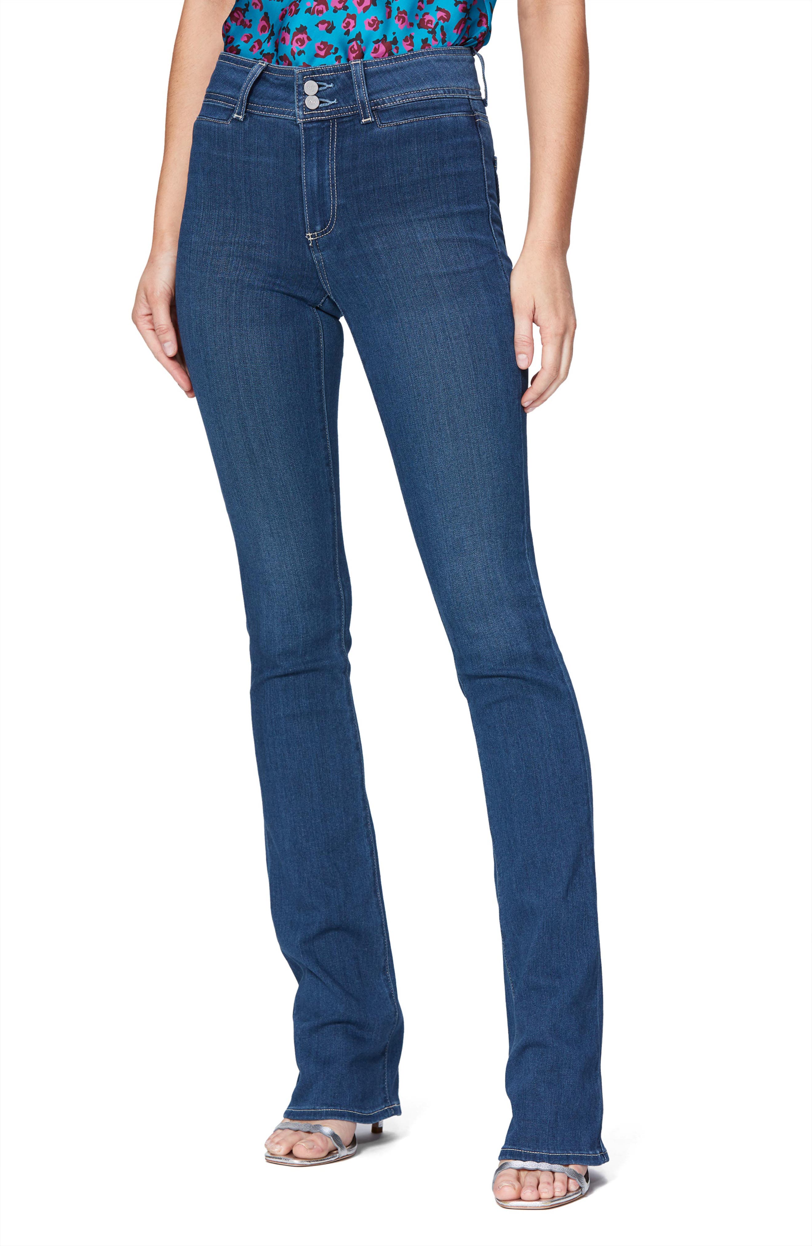 paige high rise manhattan bootcut jeans